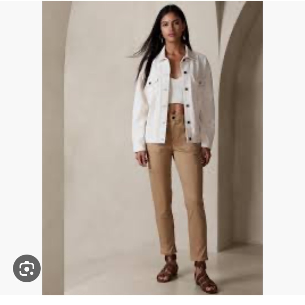 Banana Republic Sloan Size 4S Mid Rise Ankle tan/cream Trousers